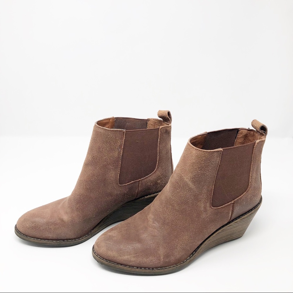 8.5 - Lucky Brand Pallet Wedge Ankle Boots